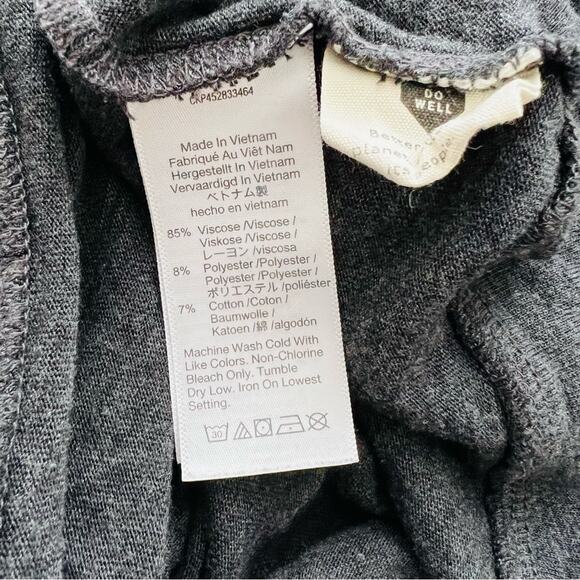 Madewell Highpoint Dolman-Sleeve Tee heathered charcoal gray MC253 crop top - Picture 7 of 7